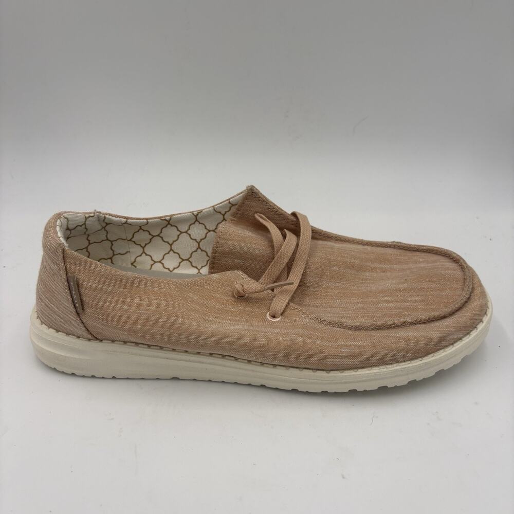 Hey Dude Women’s Size 11 Wendy Sparkling Rose Gold Slip On Loafers